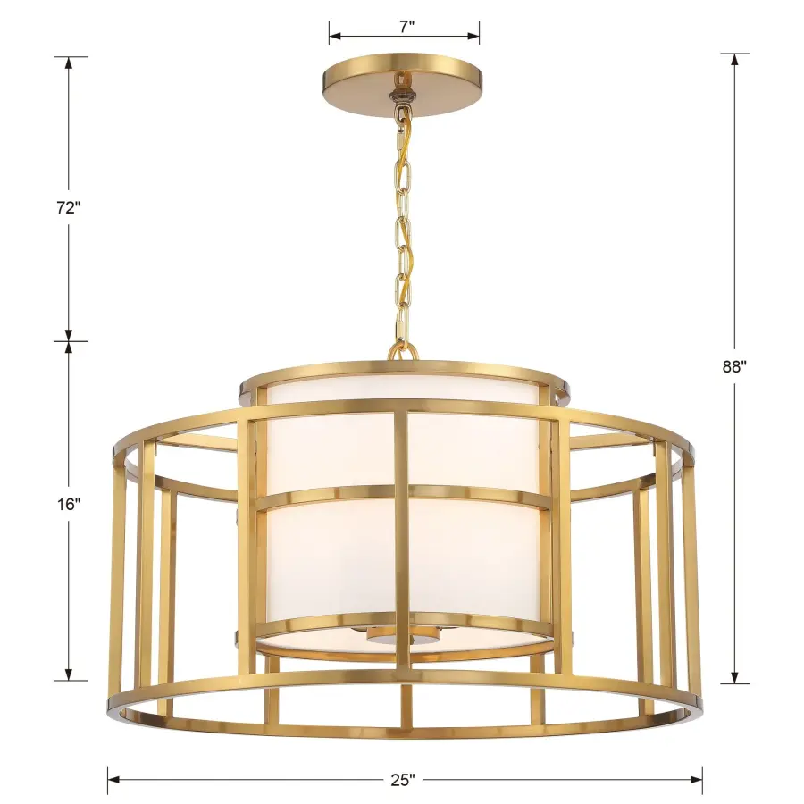 Hulton 25" Chandelier in Luxe Gold - Image 7
