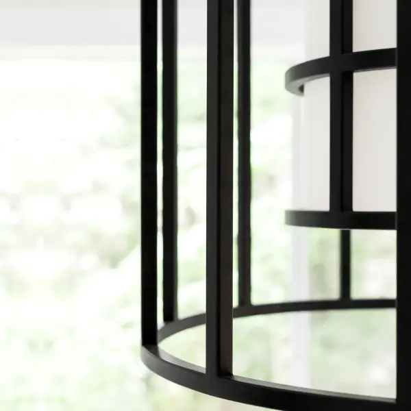 Hulton 21" Matte Black Chandelier - Image 3