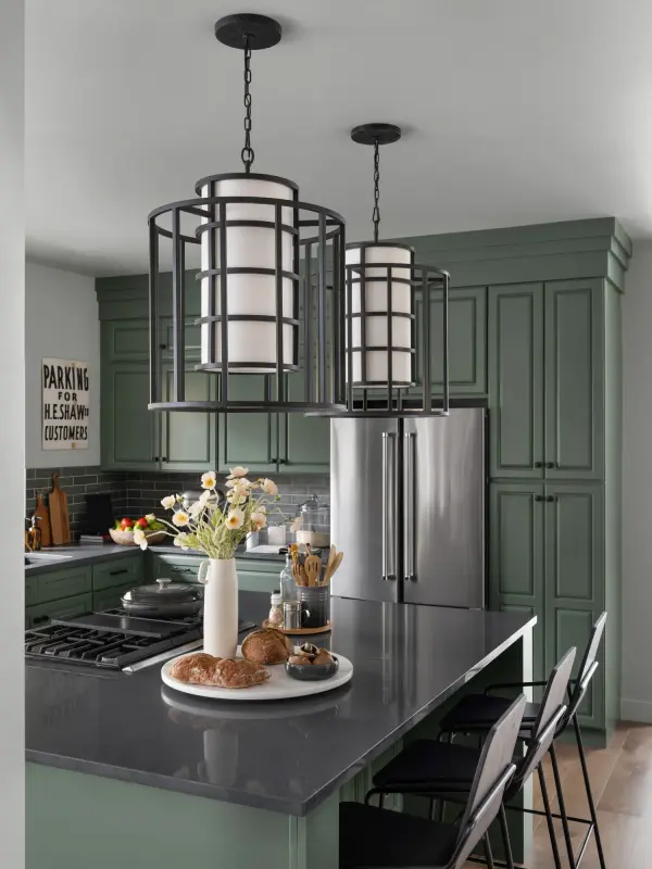 Hulton 21" Matte Black Chandelier - Image 6