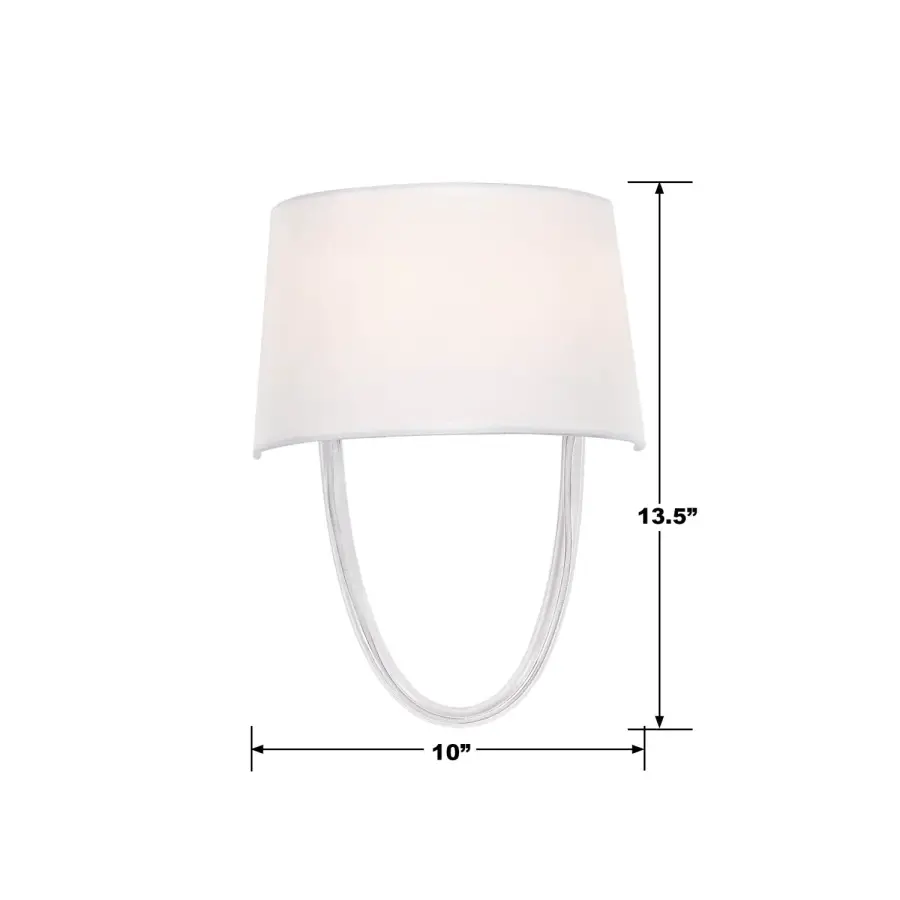 Stella 10" Glass Sconce with Red Cord - Image 2