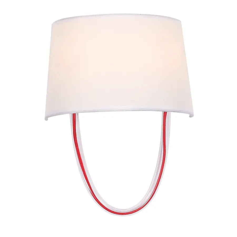 Stella 10" Glass Sconce with Red Cord - Image 3