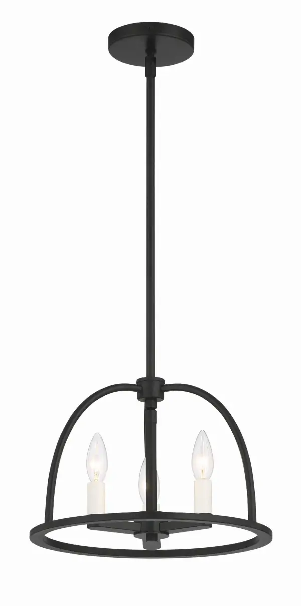 Abbott 13.75" Black Chandelier - Image 11