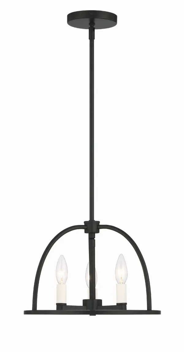 Abbott 13.75" Black Chandelier - Image 12