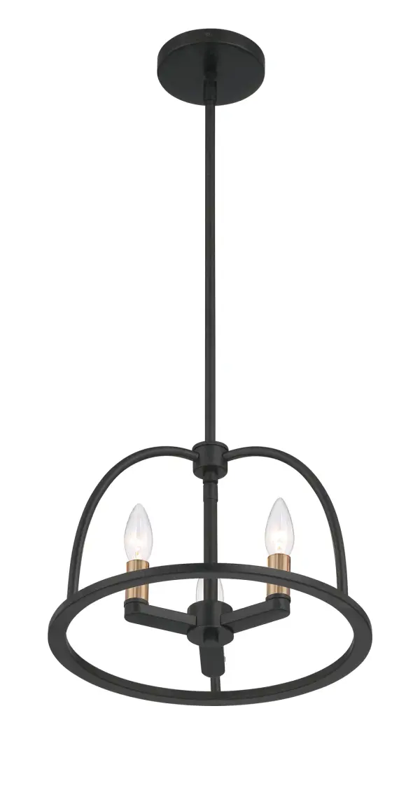 Abbott 13.75" Black Chandelier - Image 15