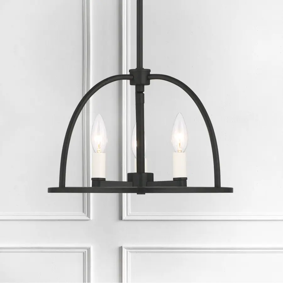 Abbott 13.75" Black Chandelier - Image 17