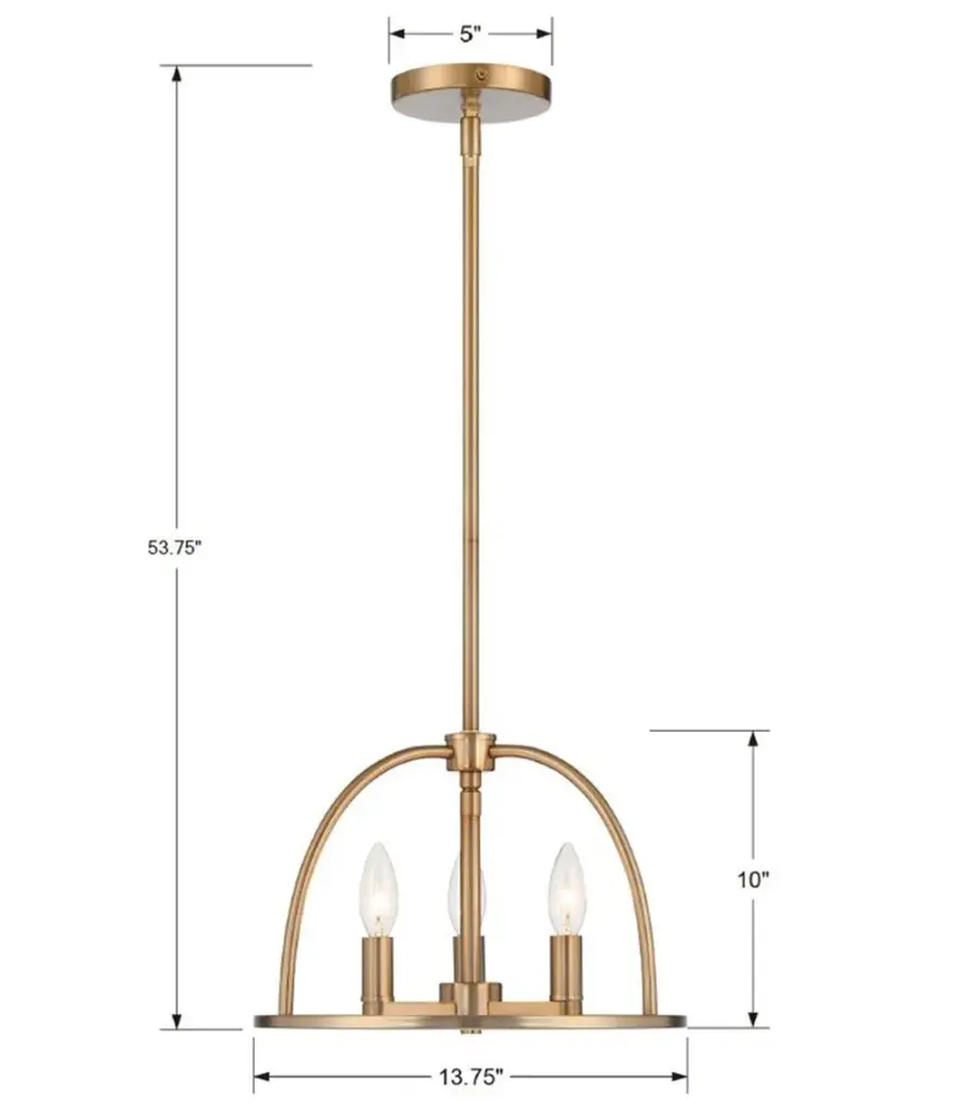 Abbott 13.75" Black Chandelier - Image 7