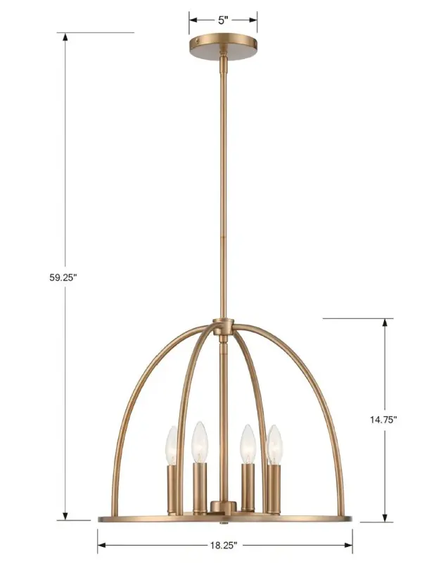 Abbott 18.25" Chandelier - Image 6