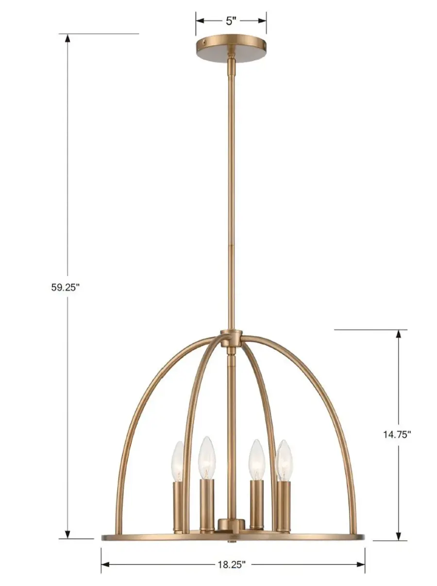 Abbott 18.25" Chandelier - Image 6