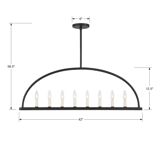 Abbott 42" Linear Chandelier - Image 17