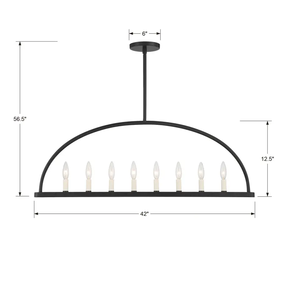 Abbott 42" Linear Chandelier - Image 17