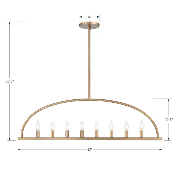 Abbott 42" Linear Chandelier - Image 6