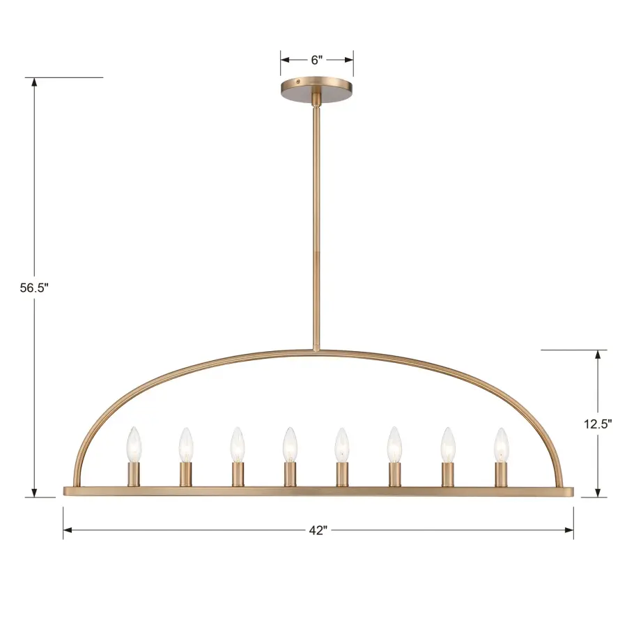 Abbott 42" Linear Chandelier - Image 6
