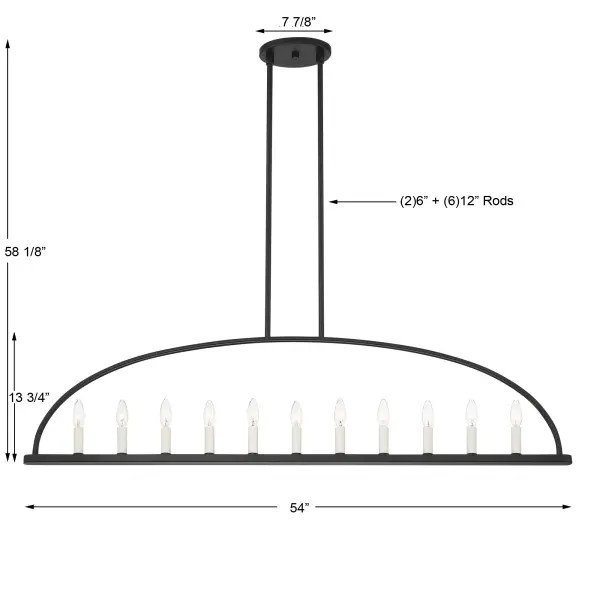 Abbott 54" Linear Chandelier - Image 10
