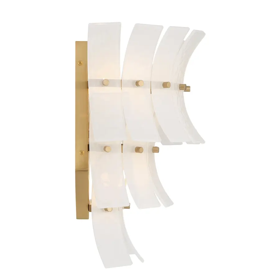 Abigail 15" Sconce in Aged Brass with Blue Glass - Image 11