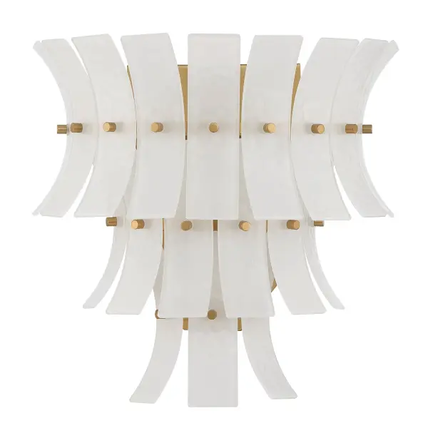 Abigail 15" Sconce in Aged Brass with Blue Glass - Image 9