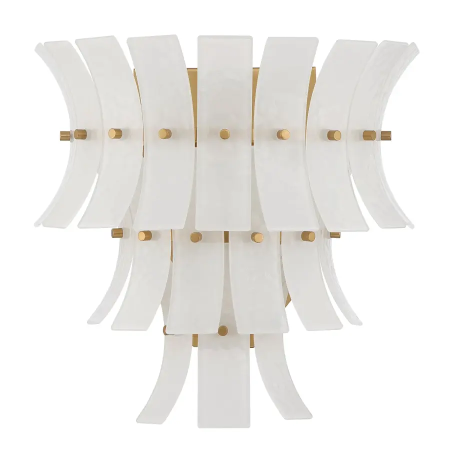 Abigail 15" Sconce in Aged Brass with Blue Glass - Image 9