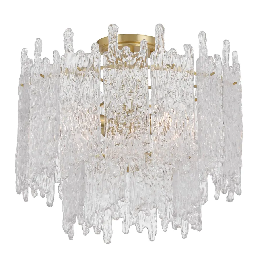 Ackerly 16" Semi Flush Mount in Aged Brass - Image 1