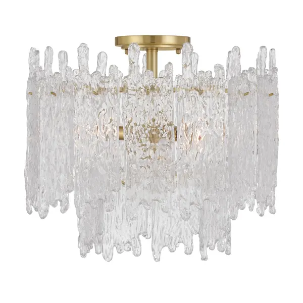 Ackerly 16" Semi Flush Mount in Aged Brass - Image 3
