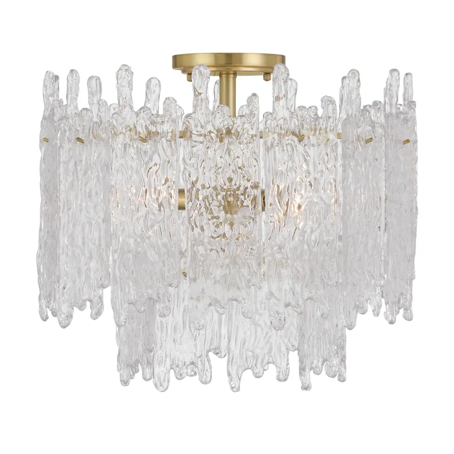 Ackerly 16" Semi Flush Mount in Aged Brass - Image 3