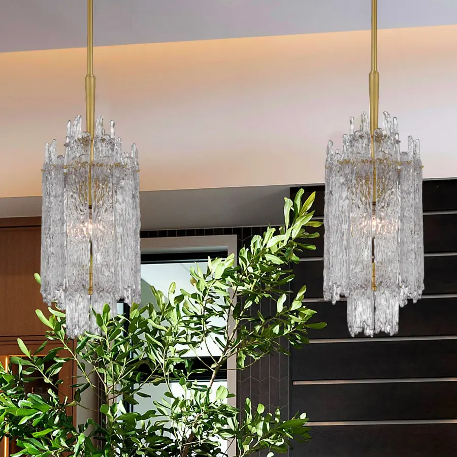 Ackerly 8.5" Ice Glass Chandelier - Image 7