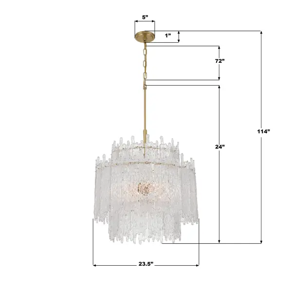 Ackerly 23.5" Ice Glass Chandelier - Image 7