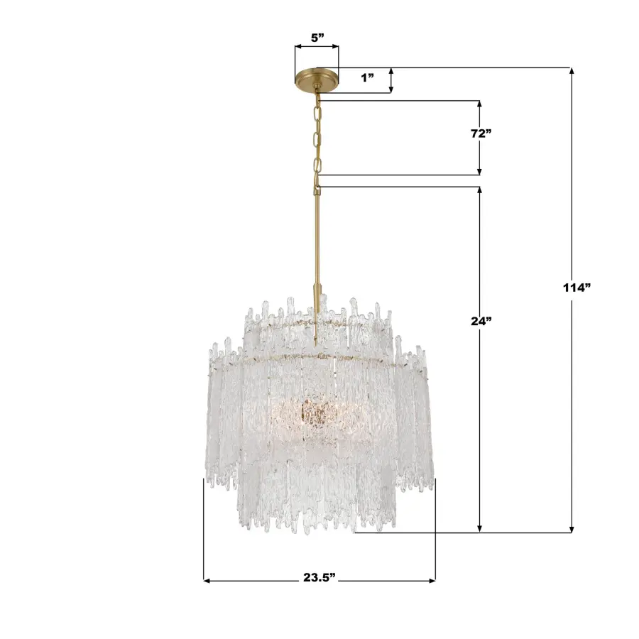 Ackerly 23.5" Ice Glass Chandelier - Image 7
