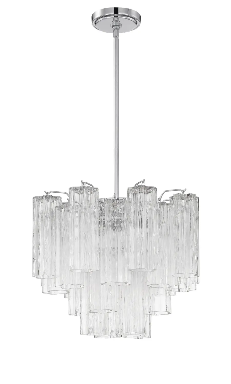 Addis 17.75" Chandelier in Polished Chrome with Autumn Glass - Image 16