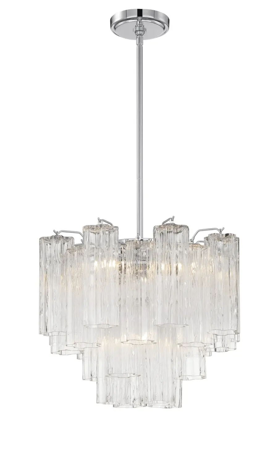 Addis 17.75" Chandelier in Polished Chrome with Autumn Glass - Image 17
