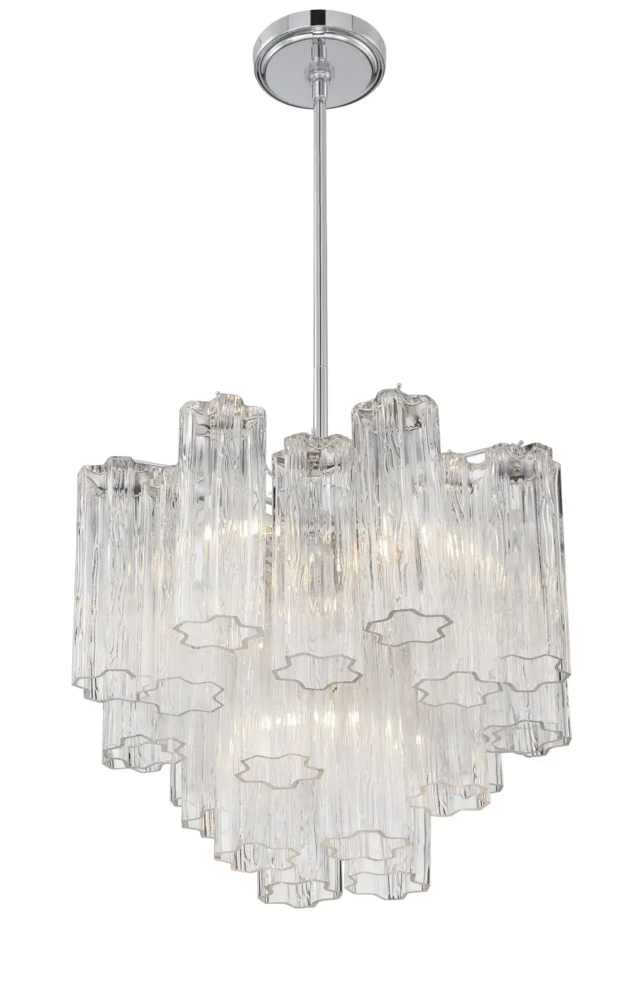 Addis 17.75" Chandelier in Polished Chrome with Autumn Glass - Image 19