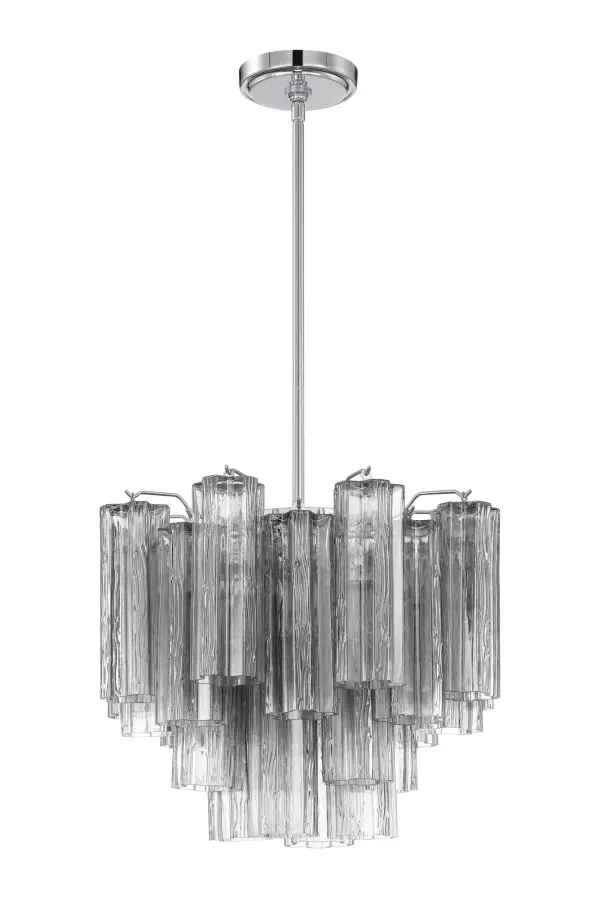 Addis 17.75" Chandelier in Polished Chrome with Autumn Glass - Image 24