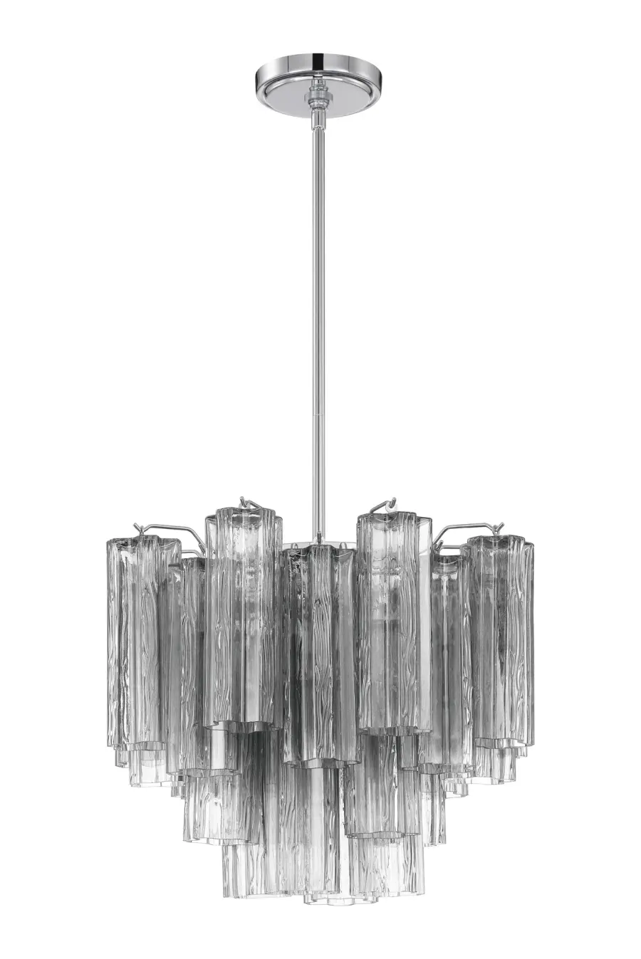 Addis 17.75" Chandelier in Polished Chrome with Autumn Glass - Image 24