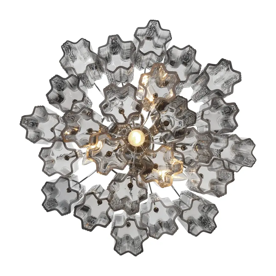 Addis 17.75" Chandelier in Polished Chrome with Autumn Glass - Image 26