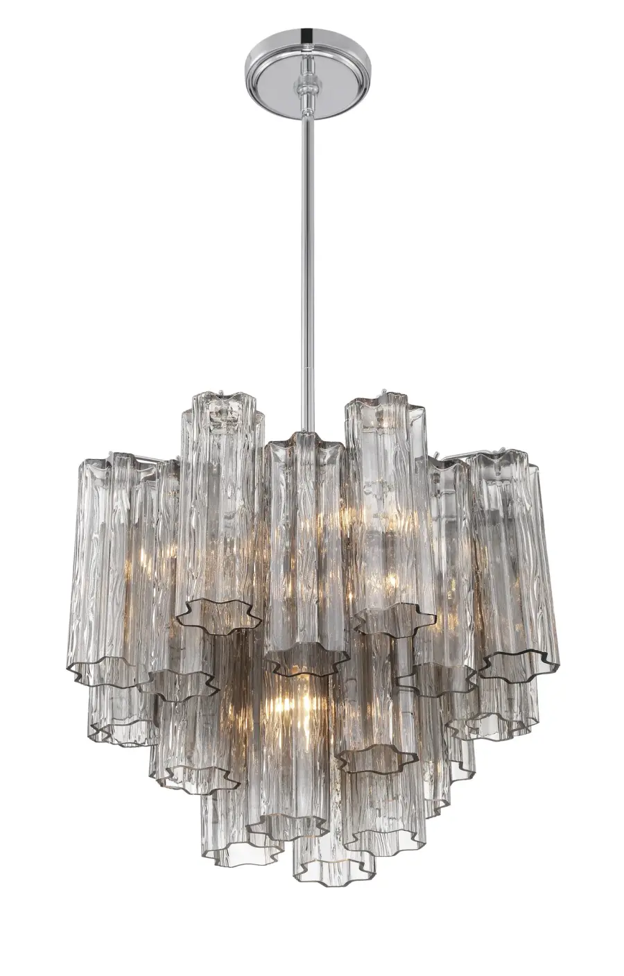 Addis 17.75" Chandelier in Polished Chrome with Autumn Glass - Image 27
