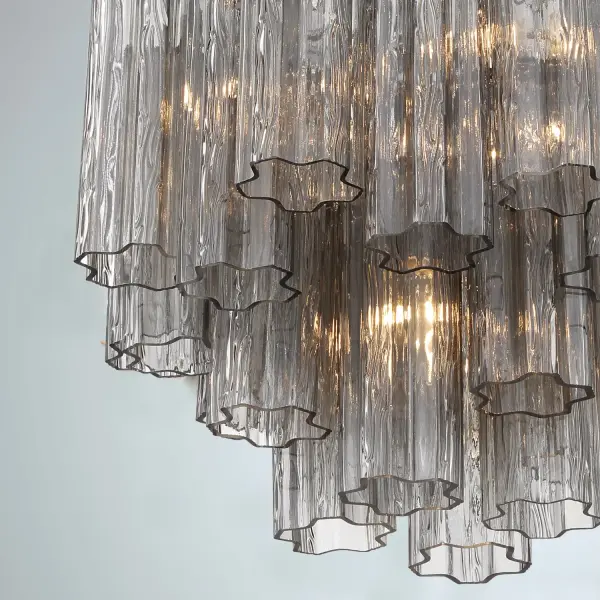 Addis 17.75" Chandelier in Polished Chrome with Autumn Glass - Image 29
