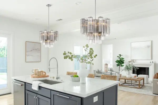 Addis 17.75" Chandelier in Polished Chrome with Autumn Glass - Image 30