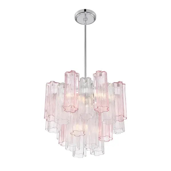 Addis 17.75" Chandelier in Polished Chrome with Autumn Glass - Image 4