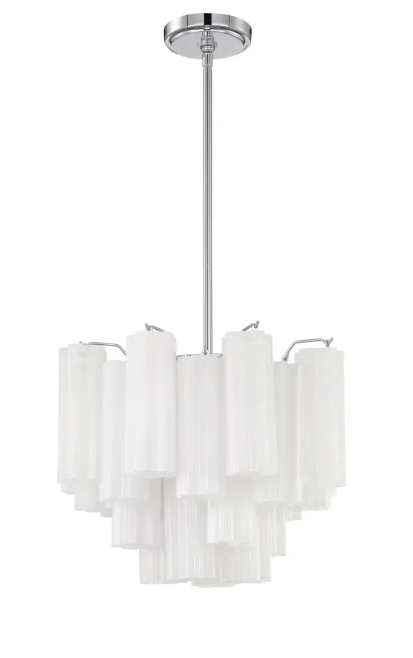 Addis 17.75" Chandelier in Polished Chrome with Autumn Glass - Image 32