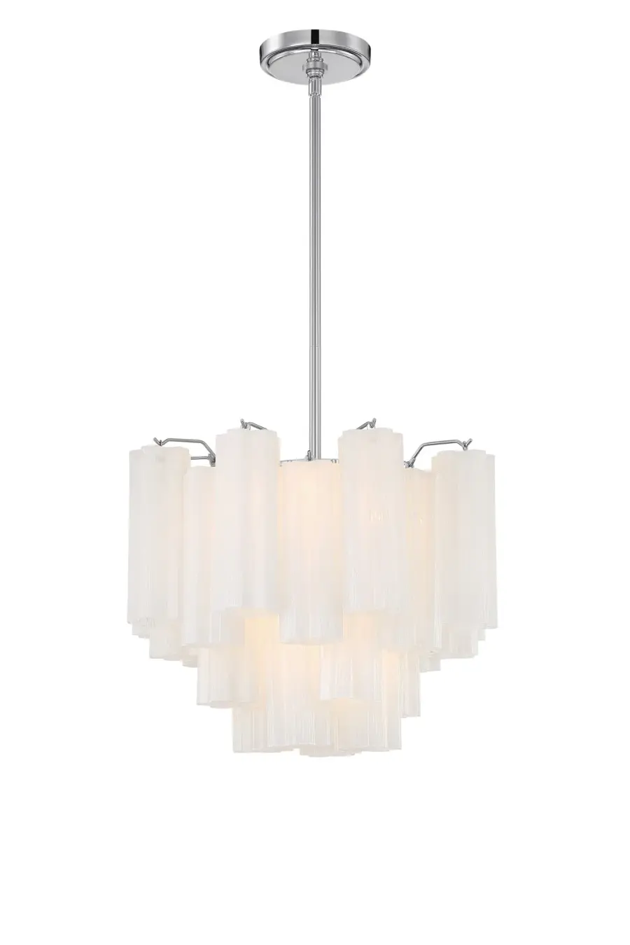 Addis 17.75" Chandelier in Polished Chrome with Autumn Glass - Image 33