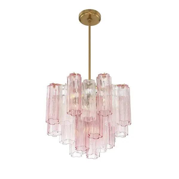 Addis 17.75" Chandelier in Polished Chrome with Autumn Glass - Image 43