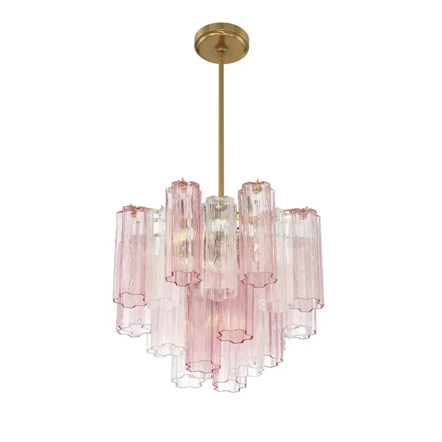 Addis 17.75" Chandelier in Polished Chrome with Autumn Glass - Image 43