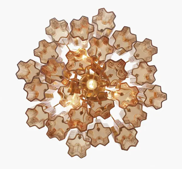 Addis 17.75" Chandelier in Polished Chrome with Autumn Glass - Image 50