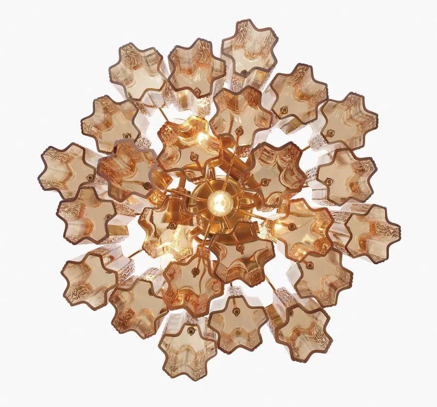 Addis 17.75" Chandelier in Polished Chrome with Autumn Glass - Image 50