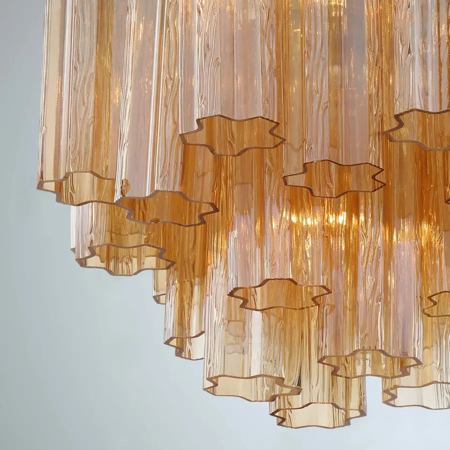 Addis 17.75" Chandelier in Polished Chrome with Autumn Glass - Image 53