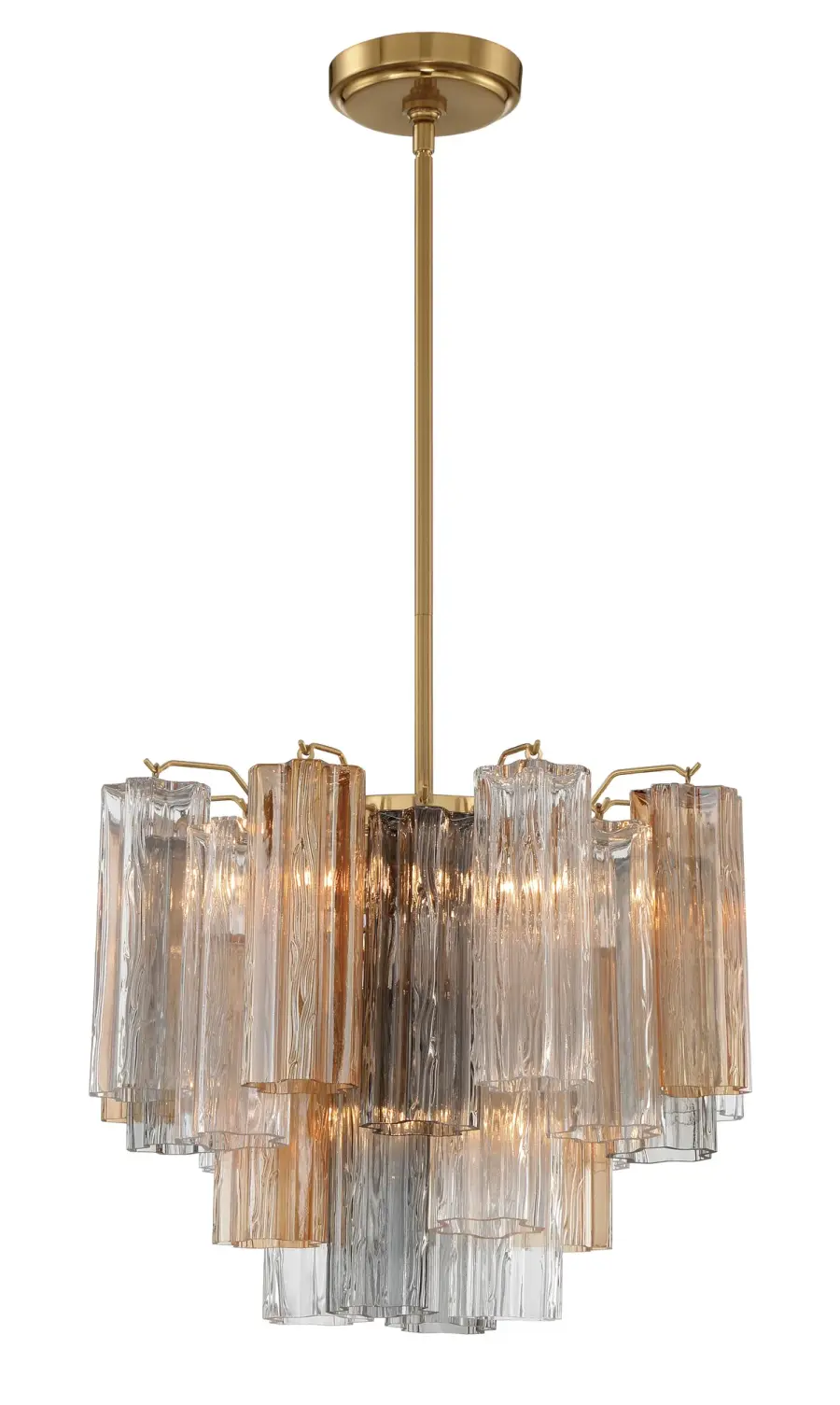 Addis 17.75" Chandelier in Polished Chrome with Autumn Glass - Image 57