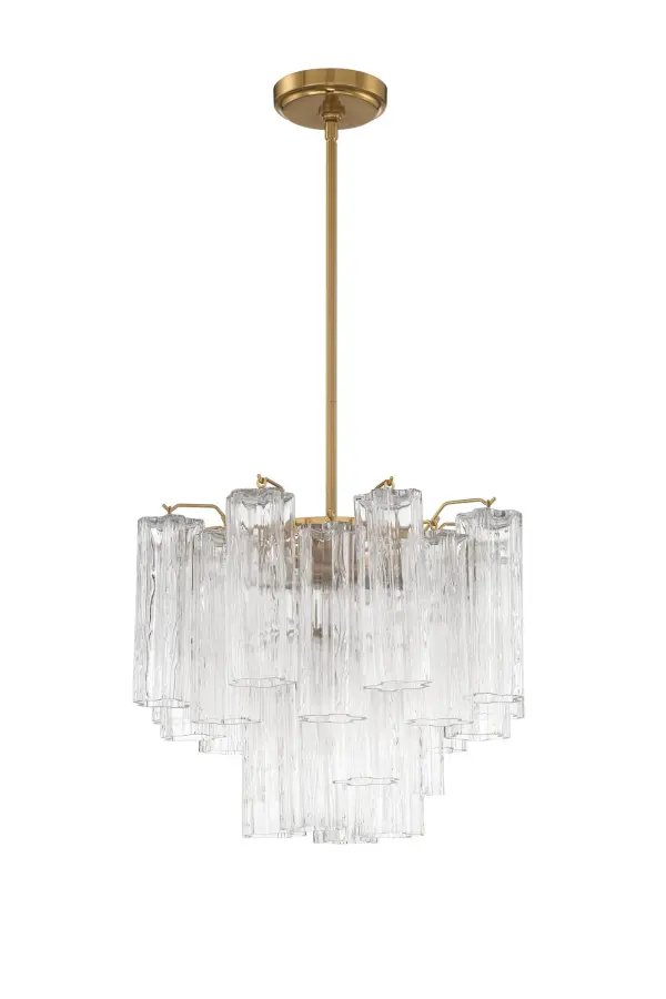 Addis 17.75" Chandelier in Polished Chrome with Autumn Glass - Image 64