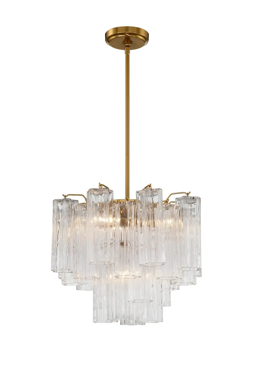Addis 17.75" Chandelier in Polished Chrome with Autumn Glass - Image 65