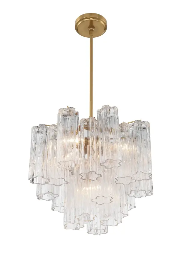 Addis 17.75" Chandelier in Polished Chrome with Autumn Glass - Image 67