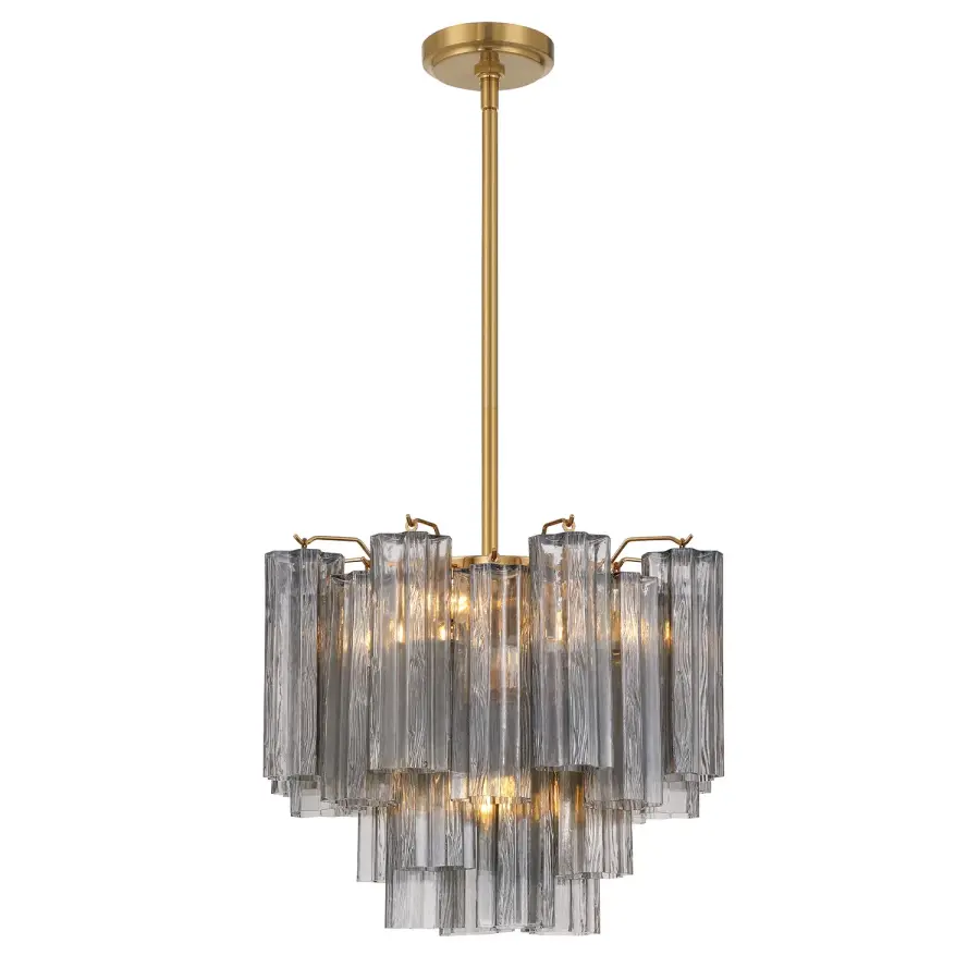 Addis 17.75" Chandelier in Polished Chrome with Autumn Glass - Image 72