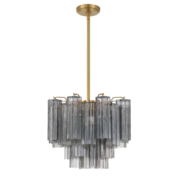 Addis 17.75" Chandelier in Polished Chrome with Autumn Glass - Image 73