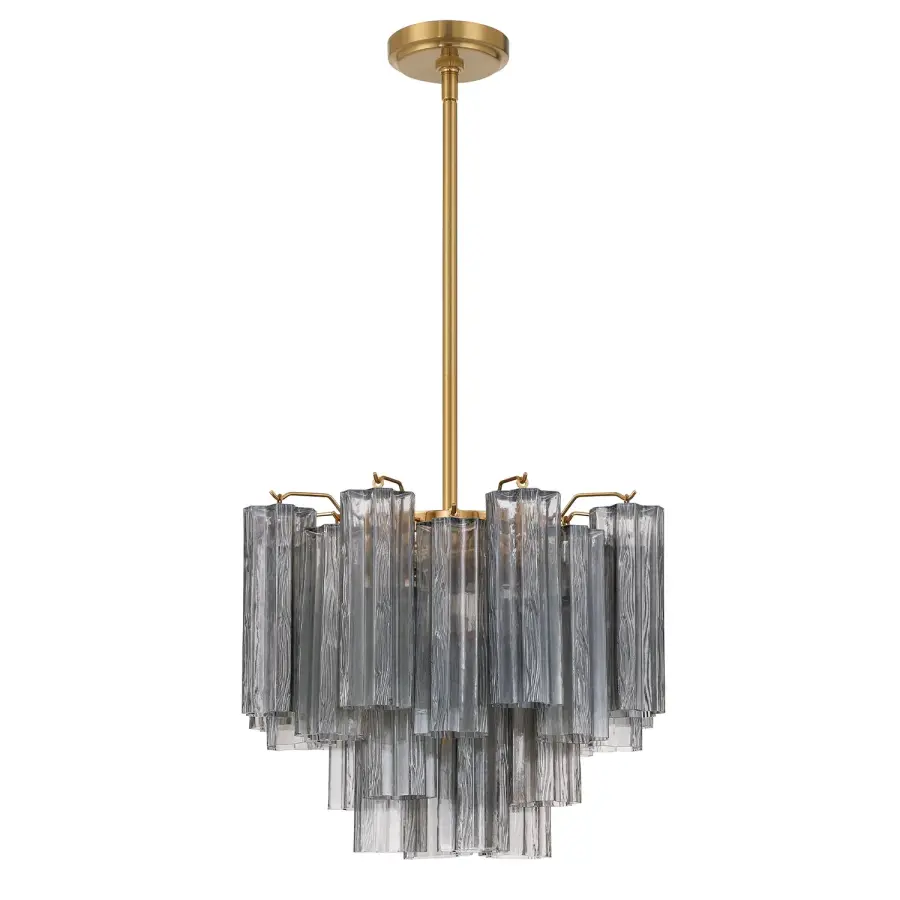 Addis 17.75" Chandelier in Polished Chrome with Autumn Glass - Image 73